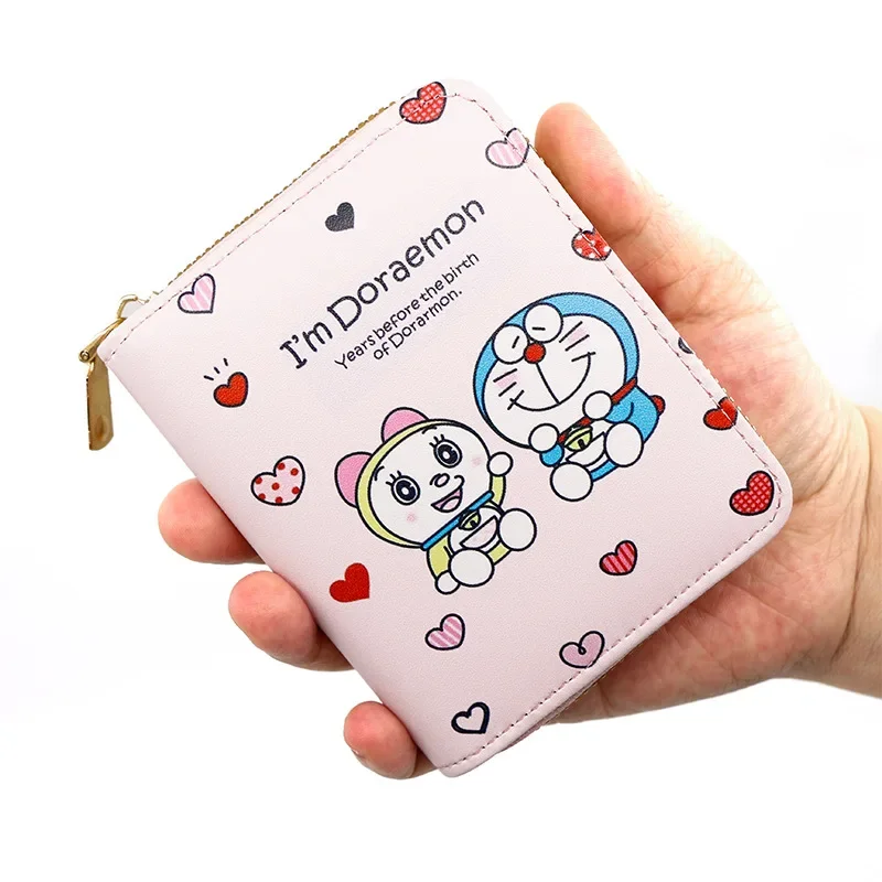 Doraemon Kawaii Coin Purse Student Purse Card Holder Zipper Mini Cartoon Cute Wallet Purses for Women Coin Pouch Keychains Bags