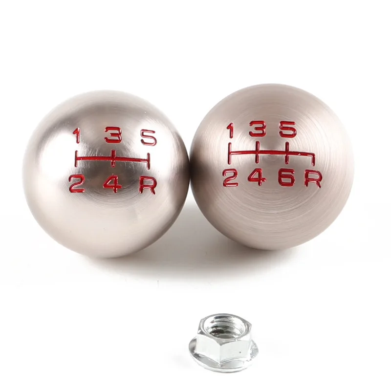 Universal Car Aluminum 5 6 Speed Ball Shape Gear Shift Knob Shifter Lever M10*1.5 Fit For Honda Civic FD2 FN2 EP3 DC2 DC5