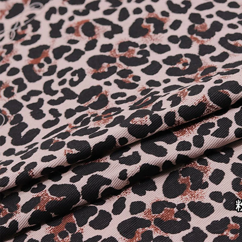 Leopard Thick  Cotton Canvas Fabrics By The Half Meter Thick Anti Abrasion Sewing Hat Bags Coat Pants DIY Tissus 50X150cm Tela