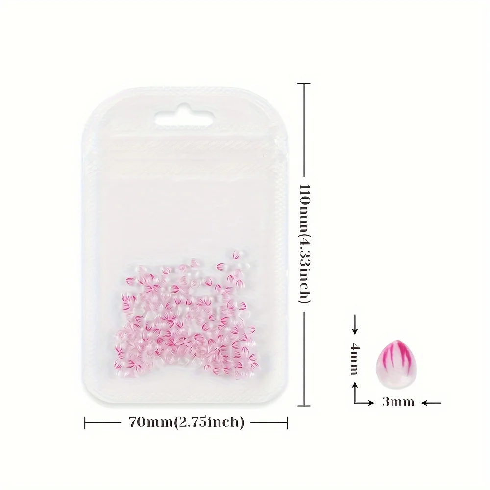 150 stks 3D Nail Art Charm Decoratie Nagelsteentjes Acryl Bloemblaadjes Nail Art Decoraties Kit voor DIY Nagelaccessoires