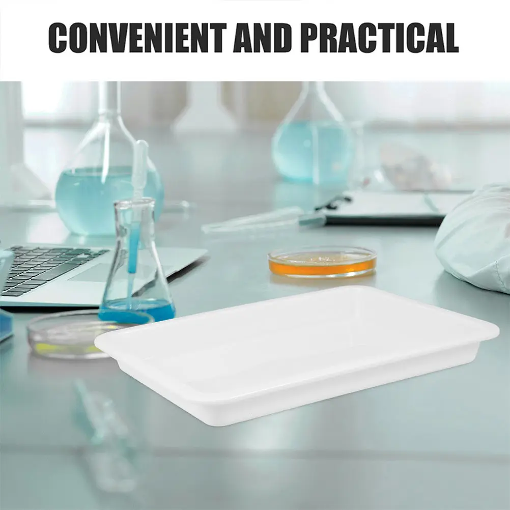 4Pcs Chemical Experiment Tray Laboratory Specific Leakproof Reagent Plate Acid Resistant for Science Education Lab Sample
