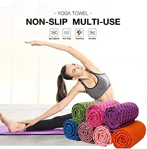 Toalla de Yoga antideslizante, esterilla de Pilates, manta de Yoga, absorbente de sudor, estera de meditación portátil para Fitness, manta de viaje para entrenamiento deportivo
