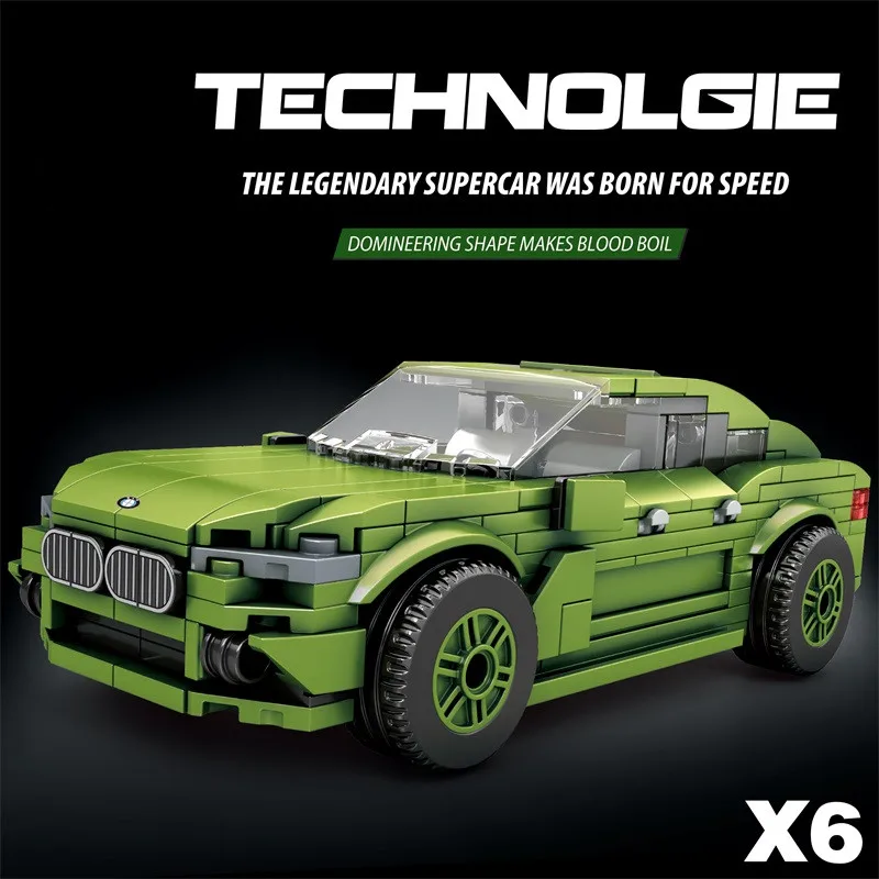 الإبداعية بطل التقنية سيارة رياضية تجميع اللبنات MOC مدينة أفكار سباق السيارات الشهيرة نموذج الطوب لتقوم بها بنفسك اللعب الهدايا