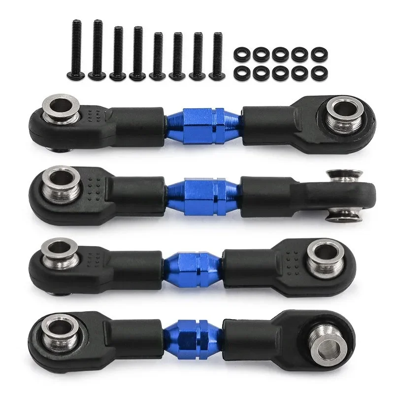 4Pcs Adjustable Alloy Turnbuckles for RC Cars - Enhanced Stability & Durability