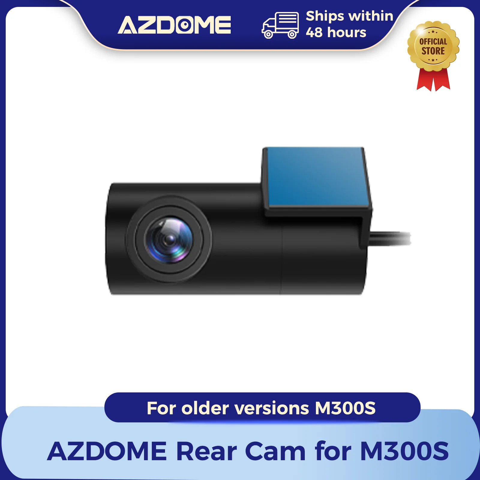 Cámara trasera AZDOME para M300S (versión anterior) – Cámara para salpicadero de coche, cámara de respaldo, HD, visión nocturna, cámara de aparcamiento