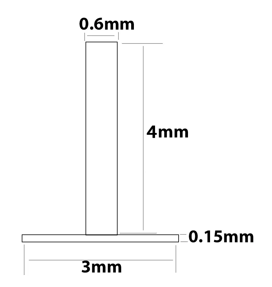 Watch Dial Locator Pin Watch Dial Accessories Foot Pegs Dial Repair Parts Fixing Accessories Locator Pin Diameter 0.6mm