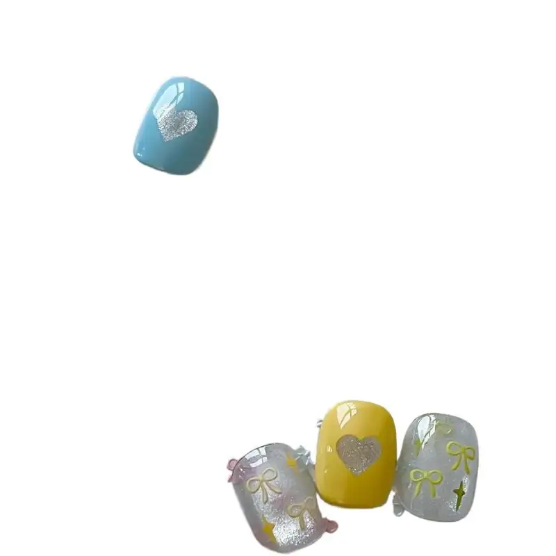 1 foglio colorato piccolo fiocco adesivi per nail art colore misto sollievo carino bowknot pendenti per unghie fiocco accessori per la decorazione manicure fai da te