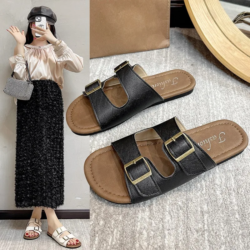 

2025 NEW Summer Fashion Comfortable and beautiful Women's Slippers Clogs Cork Insole Sandals Outdoor Beach Slide House Shoes