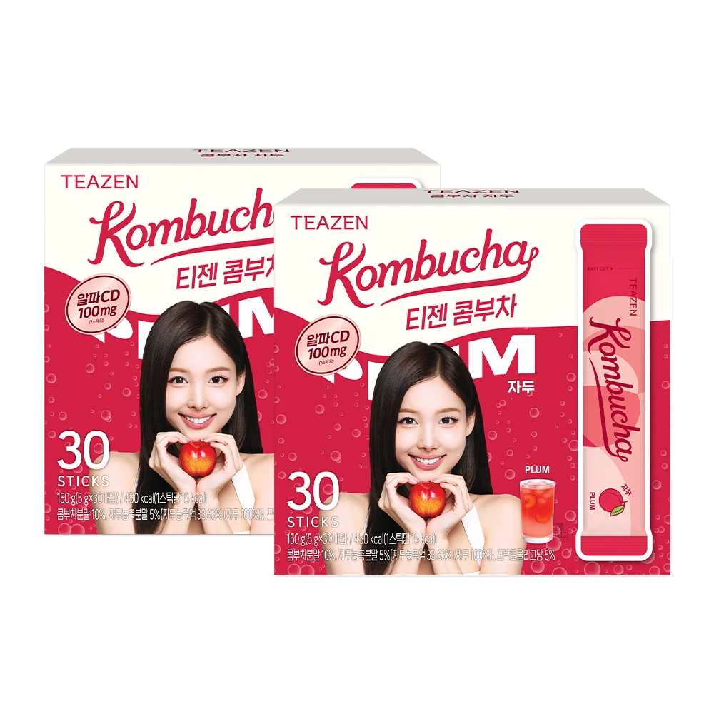 Tizen Kombucha de Ciruela, 30 Sobres x 2 Cajas