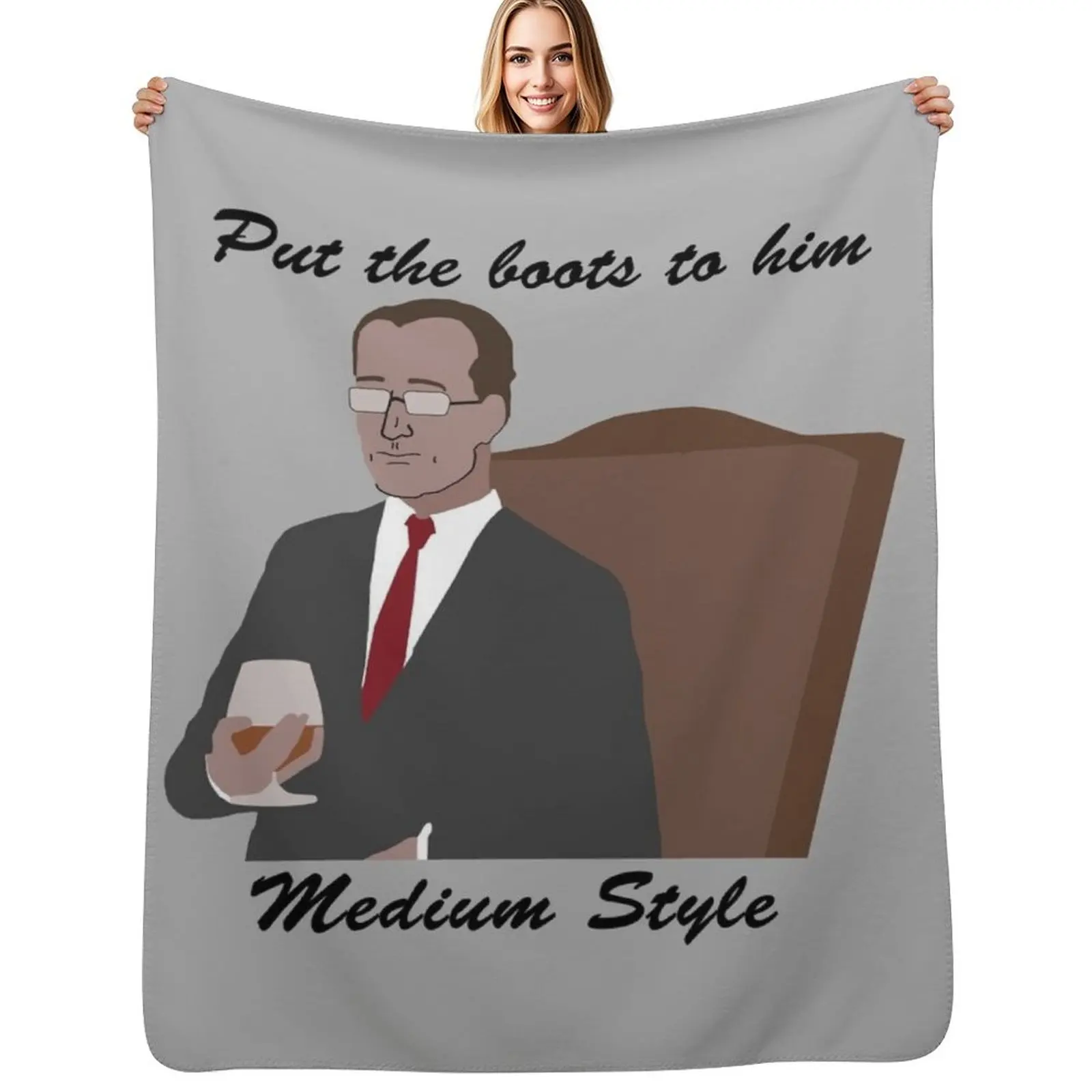 

Put the Boots to him, Medium Style Throw Blanket Thermal funny gift Furrys Kid'S Blankets