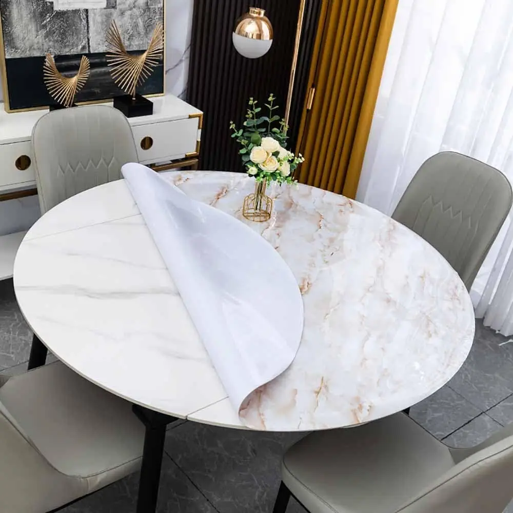 Round Dining Table Protector Tablecloth Cover Desk Top Pad Mat For Kitchen Coffee Marble End Bed Sofa Side Bistro Bar Night