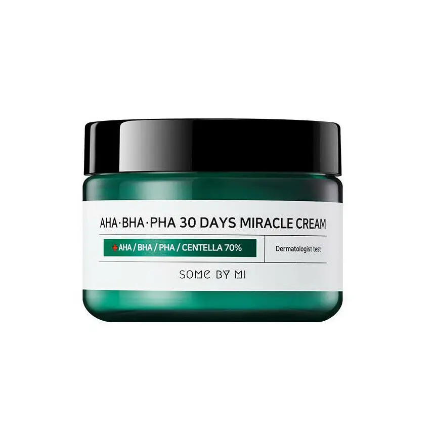 SOME BY MI AHA BHA PHA 30 Days Miracle Cream 60ml Mild Exfoliating Korean Face Moisturizer for All Skin Types