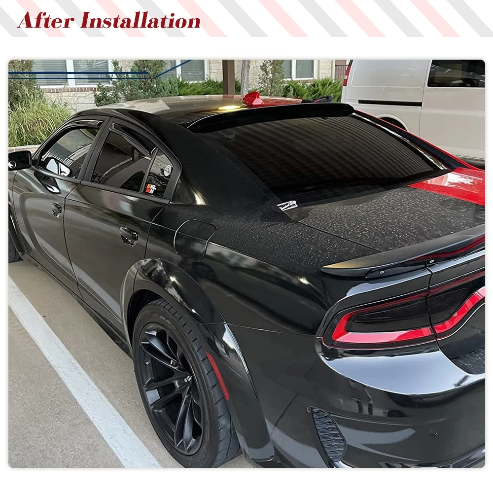 Car Rear Window Roof Spoiler Wing for Dodge Charger 2015-2021 Duckbill Style Roof Spoiler Wing Lip Splitter Glossy Black ABS