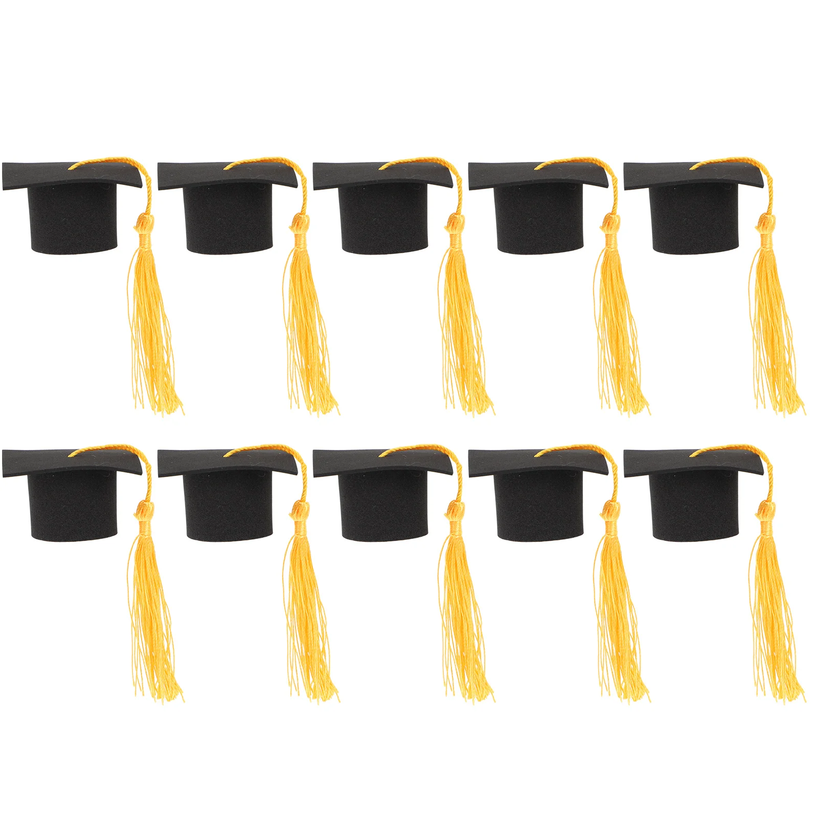 

10 Pcs Mini Bachelor Hat Graduation Model Caps Decorations Topper Party Cake Toppers