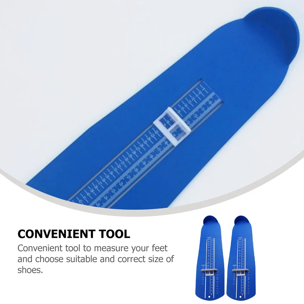 

2pcs Foot Ruler Blue Shoe Measuring Devices US Size Length Gauge Tools Portable Easy Carry Shoe Sizer Foot Measurement Tool