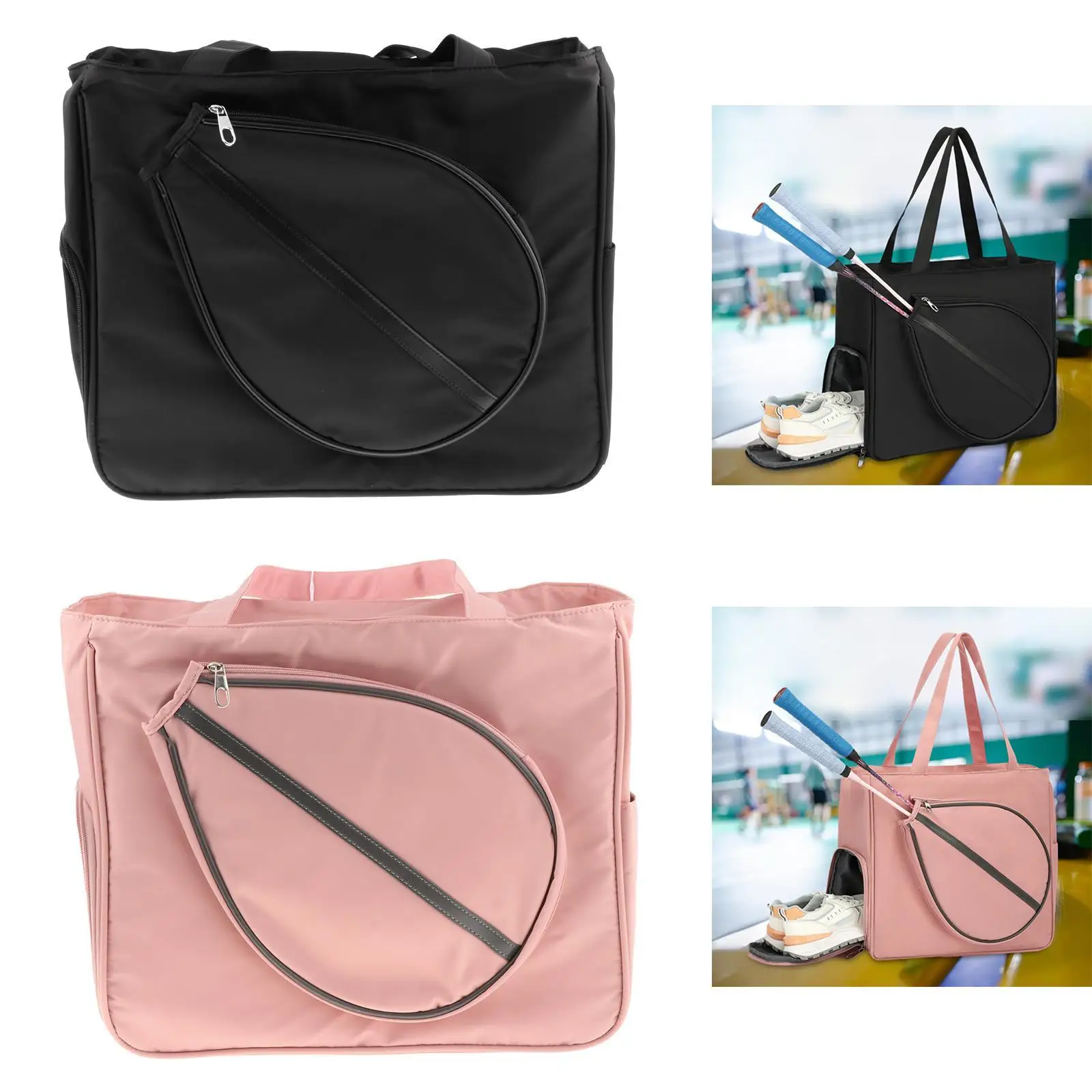 

Tennis Tote Tennis Racket Shoulder Bag Badminton Racquet Carry Case Water Resistant Sports Duffle Bag with Shoe Compartment
