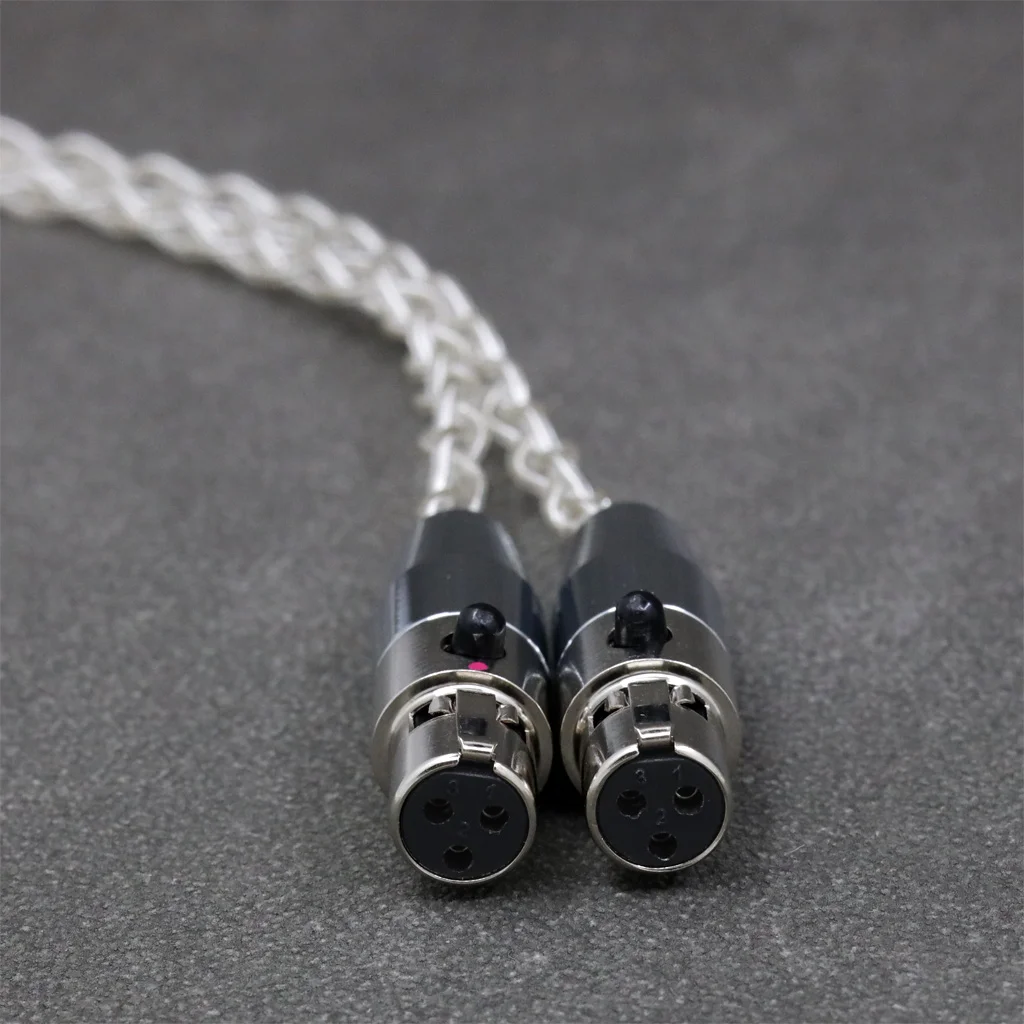 8芯99％純銀パラジウムイヤホンケーブル（Abyss AB 1266 Phi TC Dual Mini XLR 3ピンヘッド（アマメ）ヘッドフォン用）LN008786
