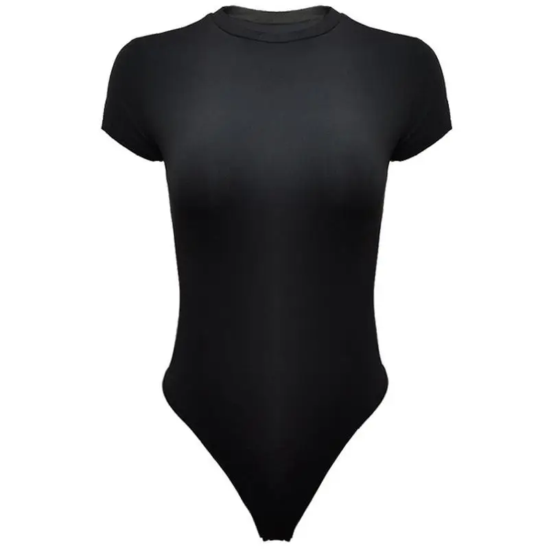 Verão 2025 casual feminino ort sve macacão apertado bodysuit confortável comprimento t-quart commuter sle senhora marca
