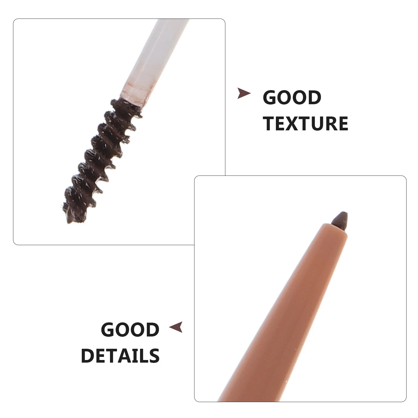 Matita per sopracciglia impermeabile a doppia estremità Penna per sopracciglia per trucco a lunga durata in gel trasparente marrone naturale per modellare la definizione