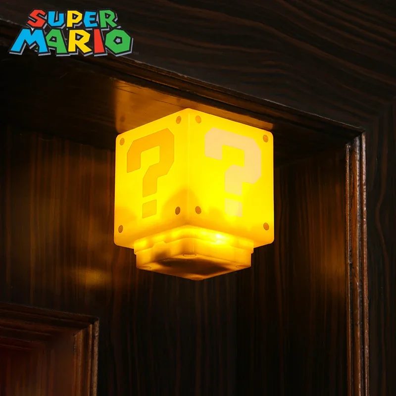 Светодиодный ночник Super Mario Bros с вопросительным знаком, кирпич, аниме, настольная лампа для спальни, USB-зарядка, светильник для детей, подарки на день рождения, Рождество