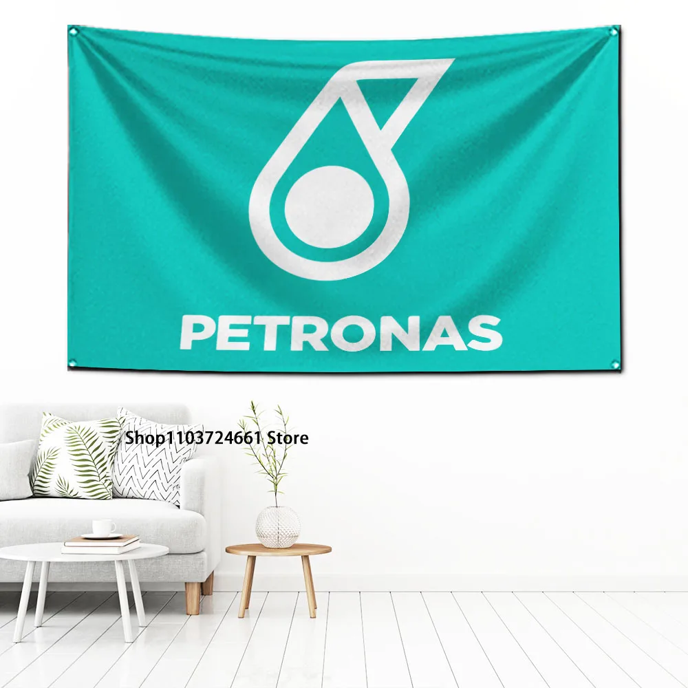 2024 Petronas olio lubrificante bandiera poliestere stampa digitale Banner per Garage Wall Art Out Door Decoration