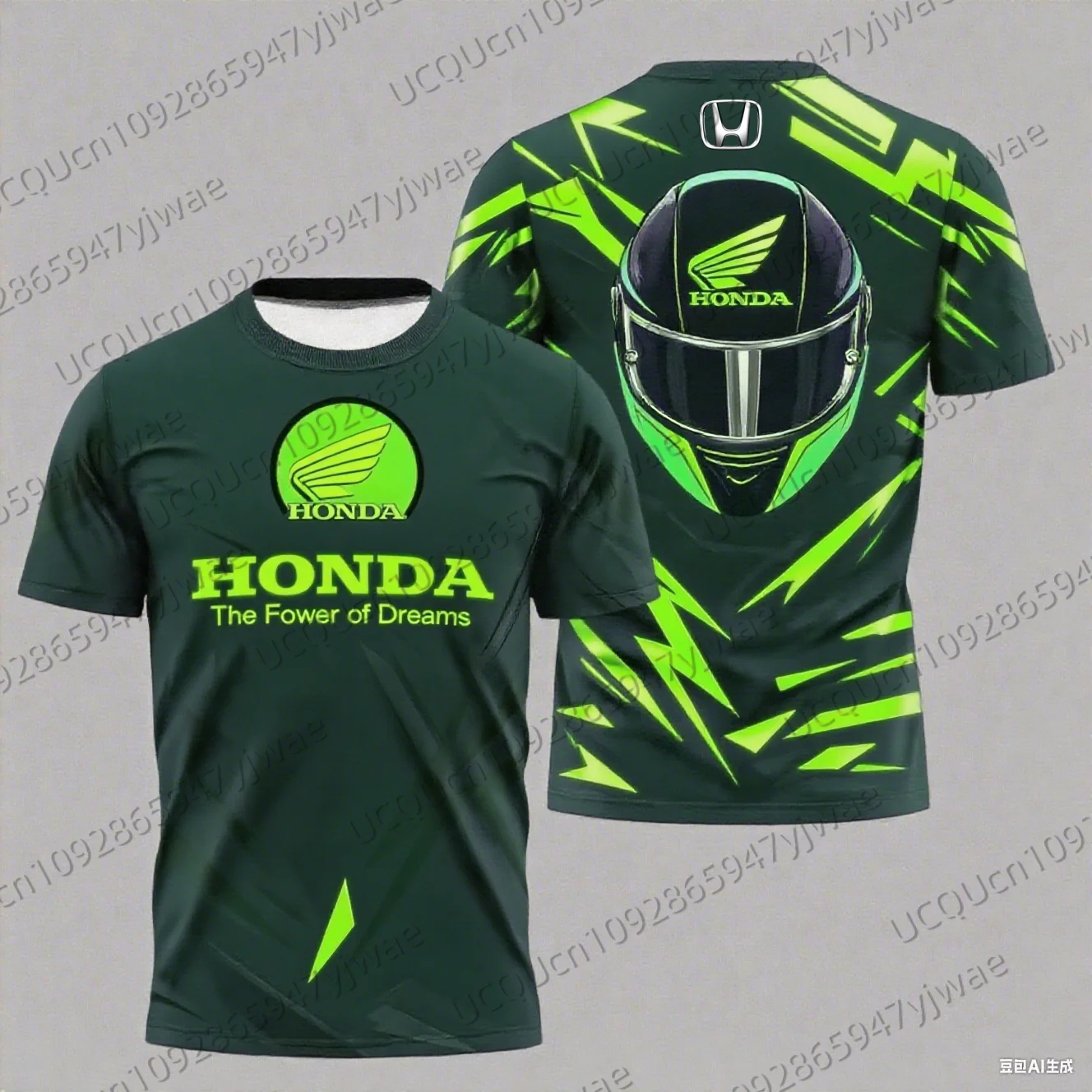 Summer Motorcycle Riding Letter Printing Quick Drying Breathable Short Sleeve Men And Women Honda Riding Casual T-shirt Tops