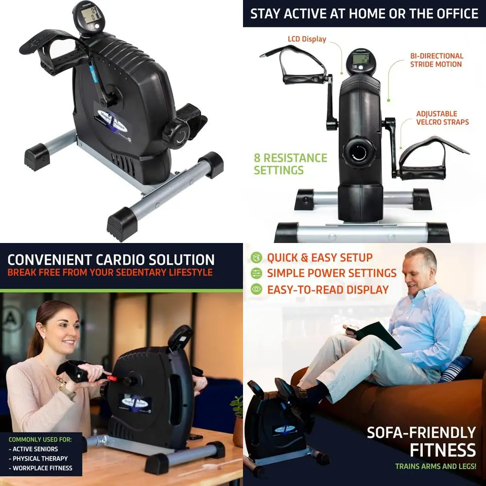 

Компактный мини-велотренажер для тренировок на руках и ногах — эффективное малоударное оборудование для фитнеса