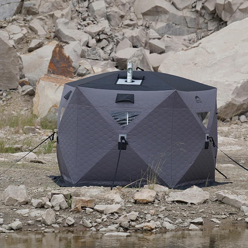 Barraca de sauna para pesca no gelo, acampamento de inverno, equipamento ao ar livre