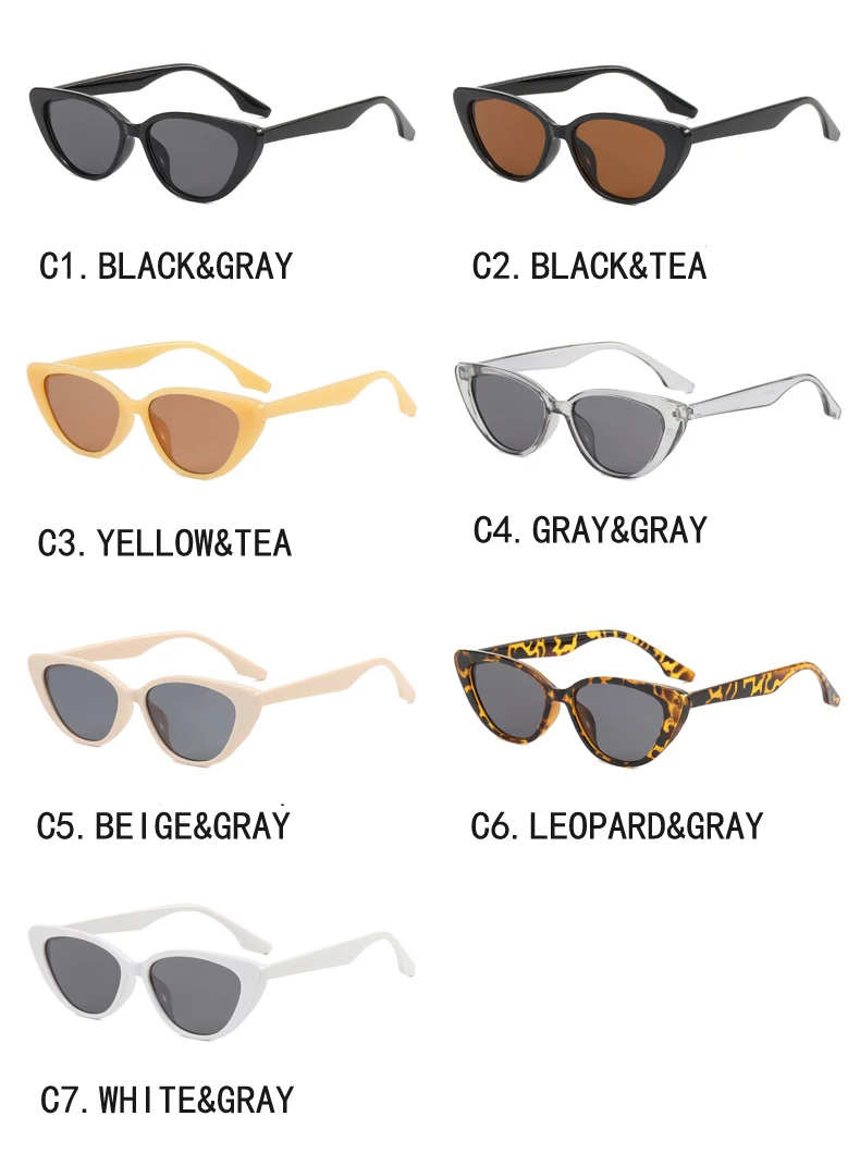 Neue Vintage Damen Cat-Eye-Sonnenbrille Retro-Brille Sommerbrille für Frauen – Detail 5