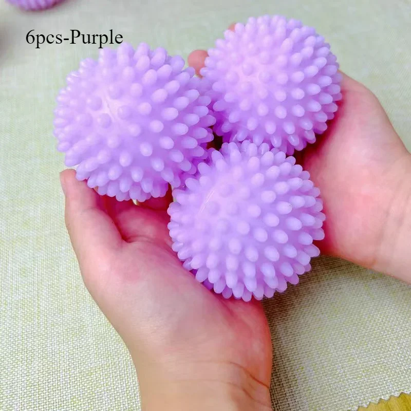 3/6PCs Extra Large Spiky Laundry Balls Reusable Anti Tangling Washing Machine Cleaner Discs Magic Laundry Balls Clothes Washing