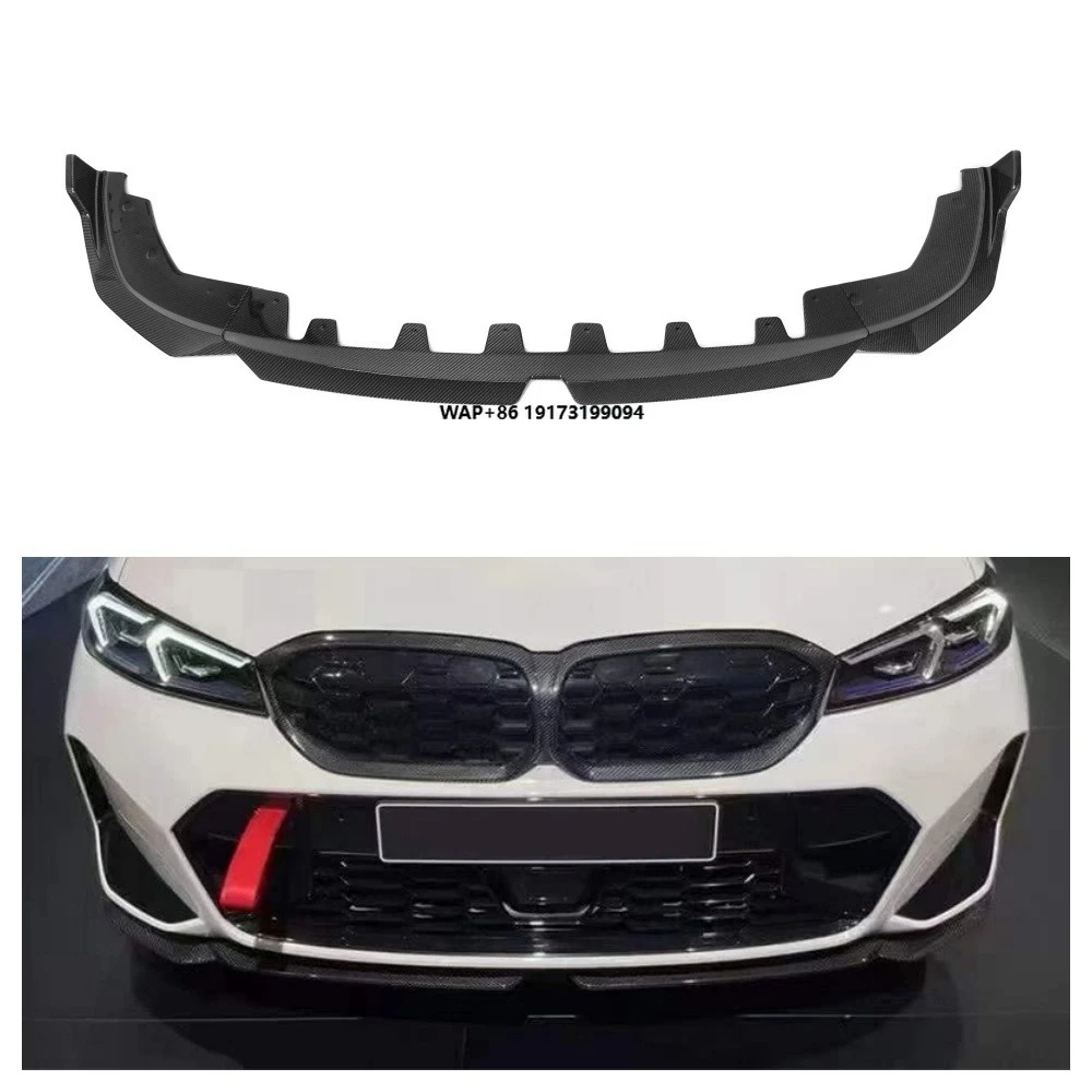 

Real Carbon Fiber Car Parts MP Style Glossy Black Front Lip Front Bumper Lip for 3 Series G20 LCI Sports 2023+