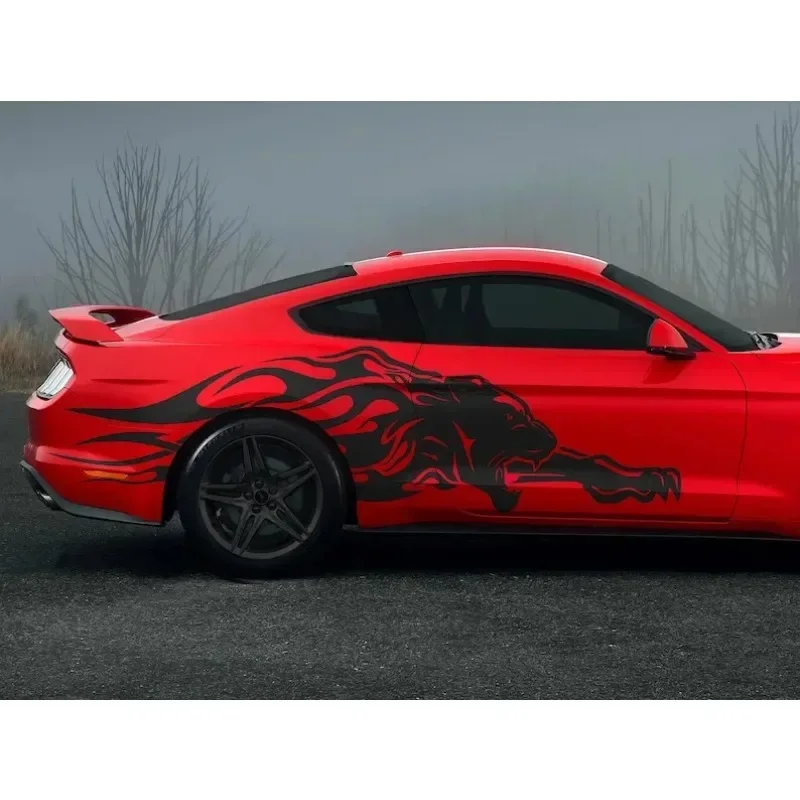 2 Cougar Flame Decals | 3M High Quality Vinyl | Great for Car, SUV, Truck, Boat, Camper | Custom size available