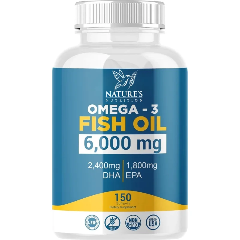 Omega 3 Fish Oil Softgels High Potency EPA DHA Daily Supplement for Adults Supports Joint Immune Health 150 Softgels Non GMO