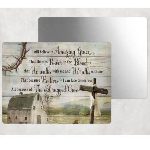Amazing Grace Cross Retro Tin Sign Door Home Wall Decor Metal-Aluminum-tin sign