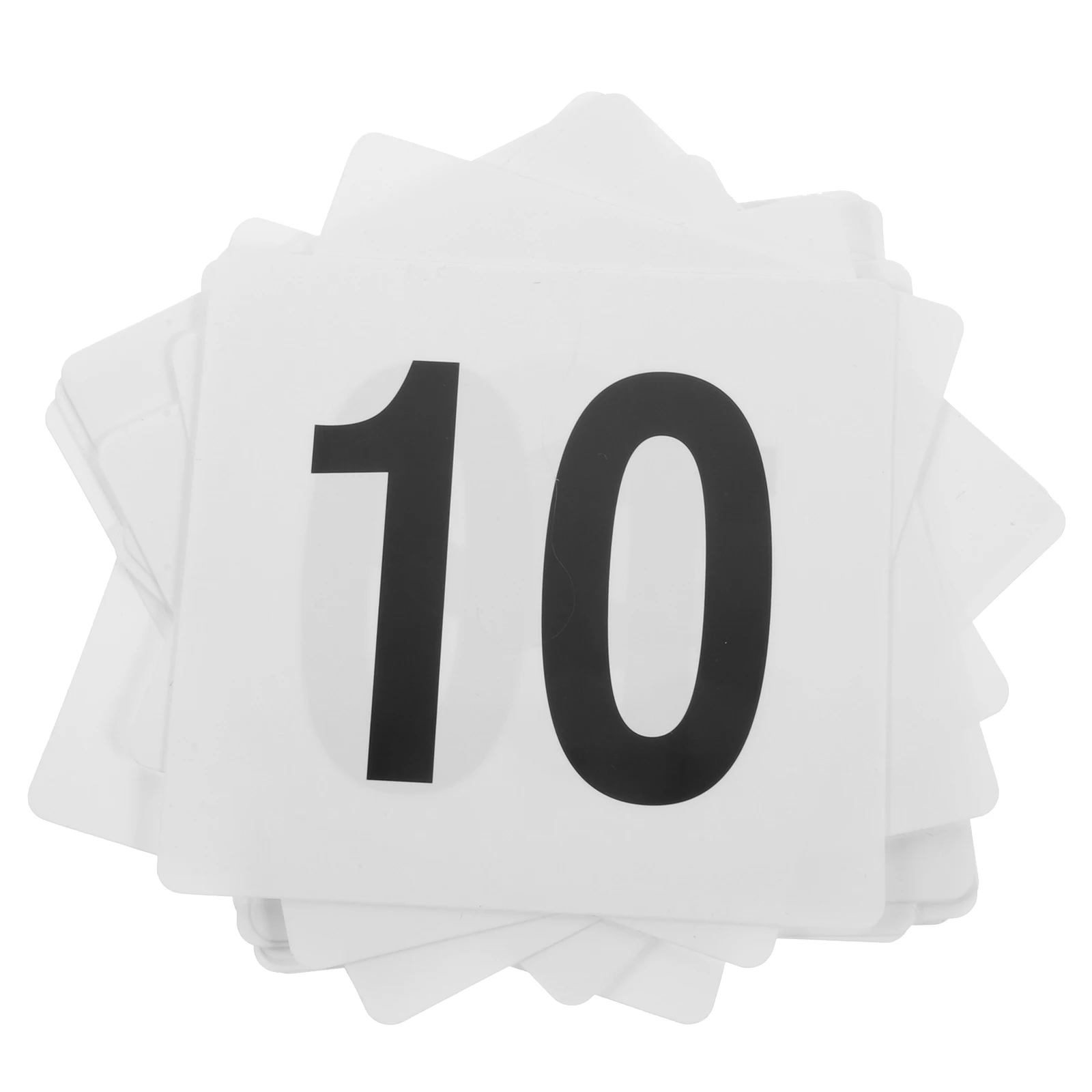 

25Pcs Tabletop Number Sign Wedding Party Decorative Plastic Signs Wear-Resistant Reserved Signs 1-25 Seat Card