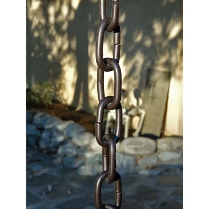 Large Link Rain Chain - Bronze - 10 Feet