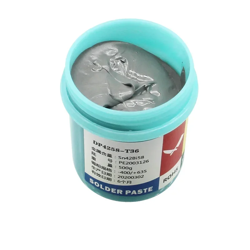 SMT patch Sn42Bi58 Sn62.8Pb36.8Ag0.4 200g/Tin, environmentally friendly solder paste pasta de solda bga solder