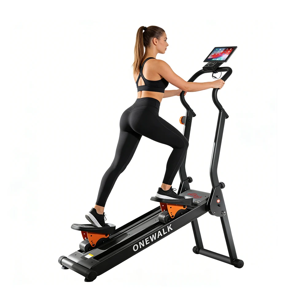 Portable Foldable Metal Stair Climber, Floor Mounted Durable Home Sports Stair Stepping Fitness Equipment