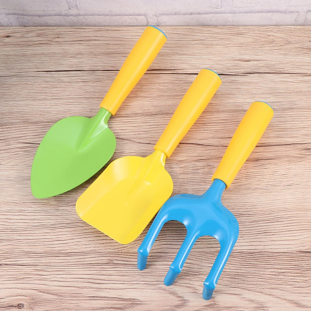 ชุดเครื่องมือทำสวนสำหรับเด็ก 1 ชุด ชุดพลั่วทรายขนาดเล็ก คราดขนาดเล็ก ชุดเครื่องมือขุดดินสำหรับเด็ก สำหรับปลูกต้นไม้กลางแจ้ง เล่นทรายชายหาด
