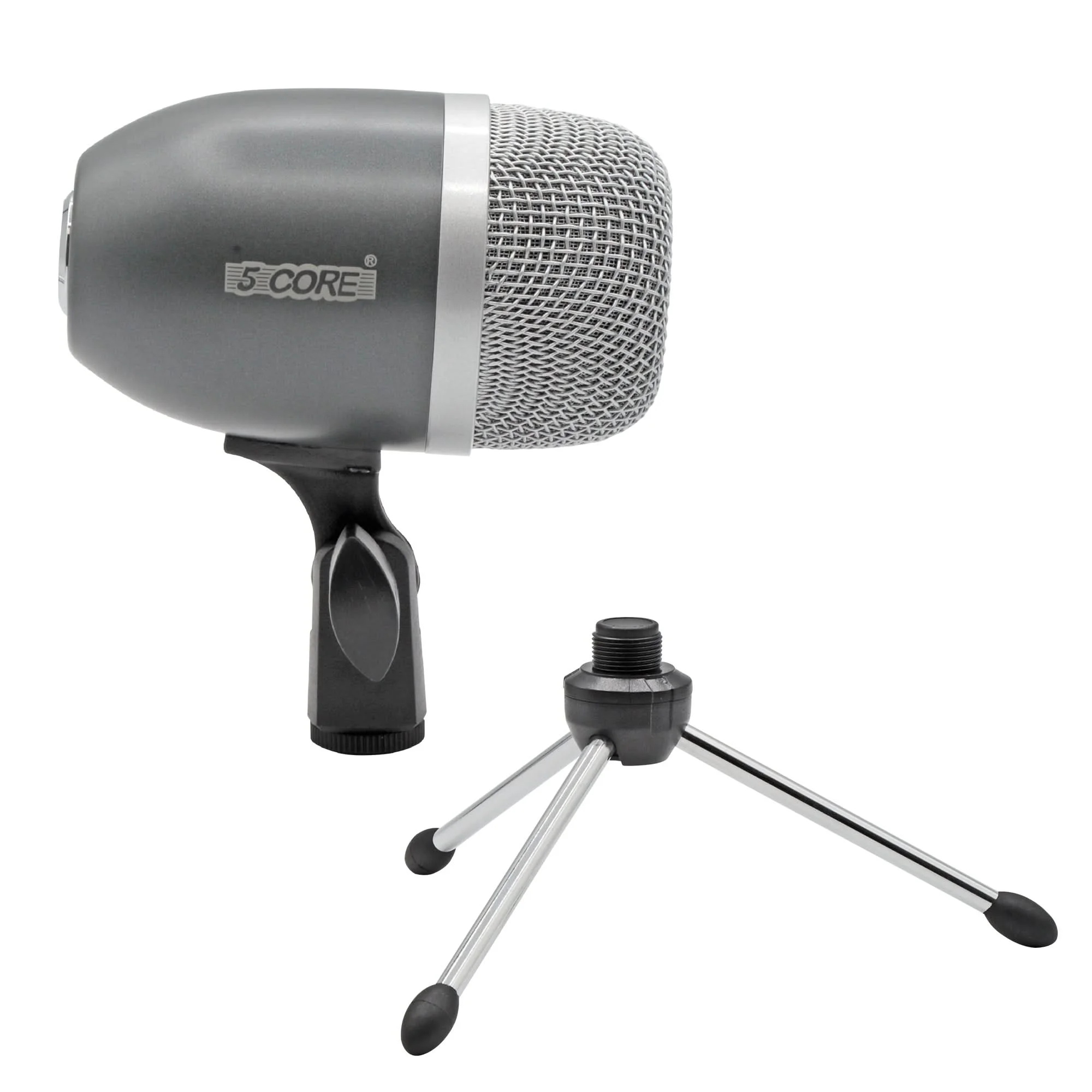 

5 Core Tom Snare Mic Cardioid Dynamic Microphone for Drum Kit Percussion Instrument TOM MIC GREY