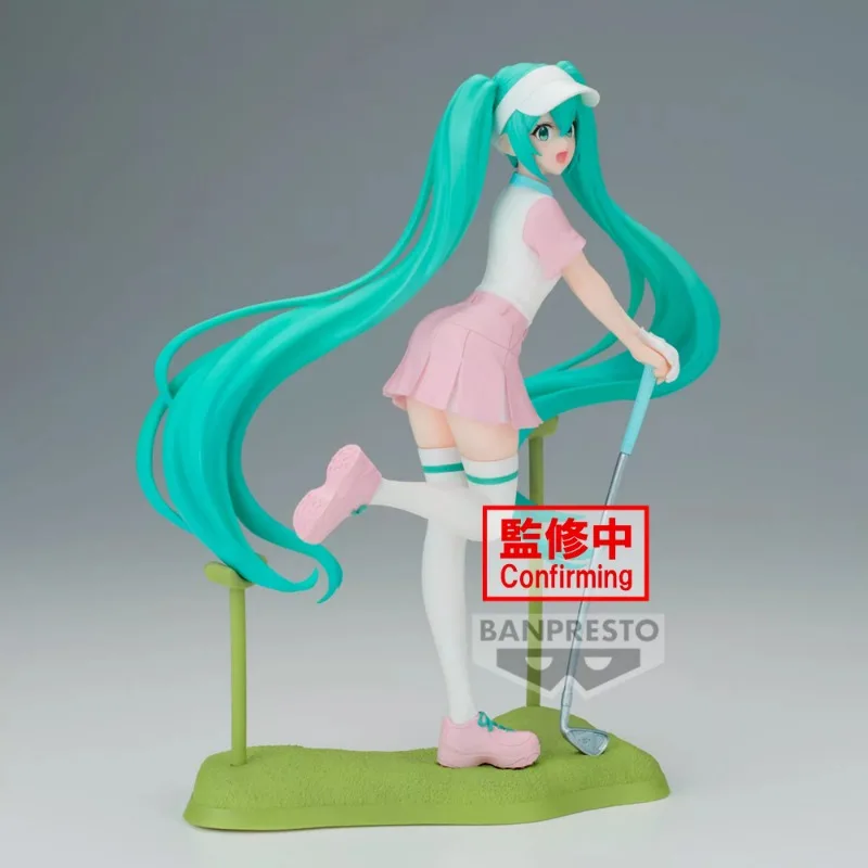 Bandai Original Banpresto Vocaloid Singer Hatsune Miku recuerdos festivos GOLF 20cm colecciones Anime modelo figuras de juguete