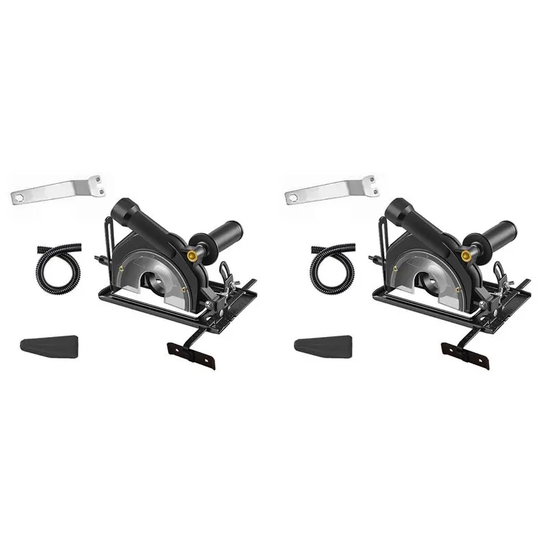 PZHI-2X 45°Adjustable Cutting Depth Positioning Bracket Angle Grinder Retrofit Cutting Machine Slotting Base For 100-125MM