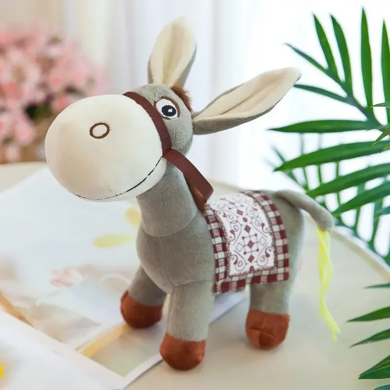 30cm Creative Cartoon Cute Donkey 4 Colors Simulated Exquisite Soft Workmanship Doll Decoration Great Birthday Presents Kids