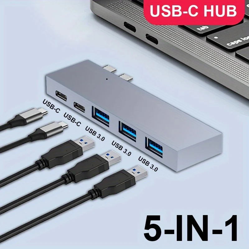 Für MacBook Pro/Air USB-C-Hub Typ-C-Hub für MACBOOK M1 M2 2024 2023 2022 2021 2020 Thunderbolt 3 PD USB 3.0 Lesegerät Adapter – Detail 1