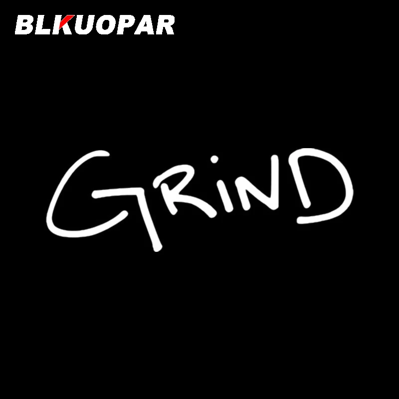 BLKUOPAR Grind Text Silhouette Car Sticker Creative Scratch-Proof Decal Windows Trunk Die Cut Windshield RV Car Door Protector