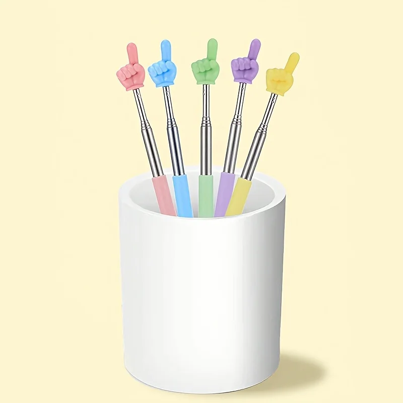 3Pcs Telescoping Teacher Pointer Colorful Retractable Teacher Hand Pointer for Classroom Reading Pointer