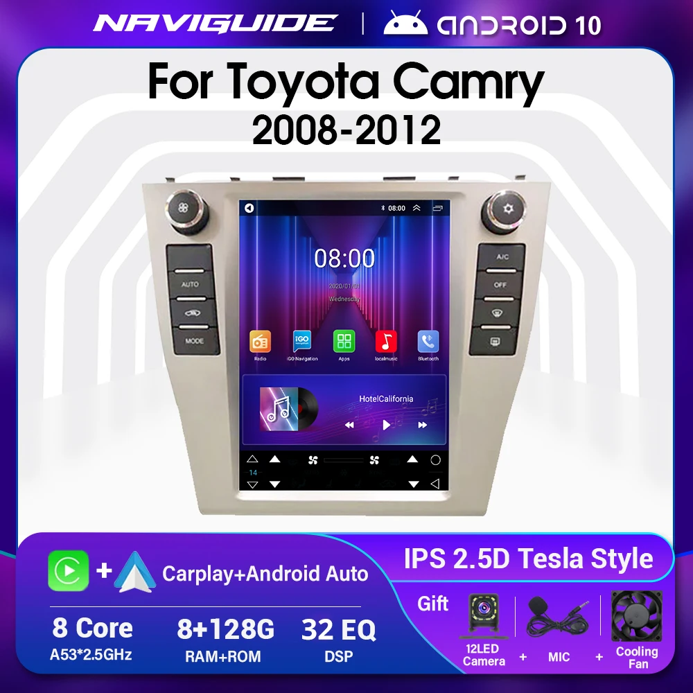 

Автомагнитола IDE Tesla для Toyota Camry 6, XV, 40, 50, 2008-2012, GPS, мультимедийный плеер