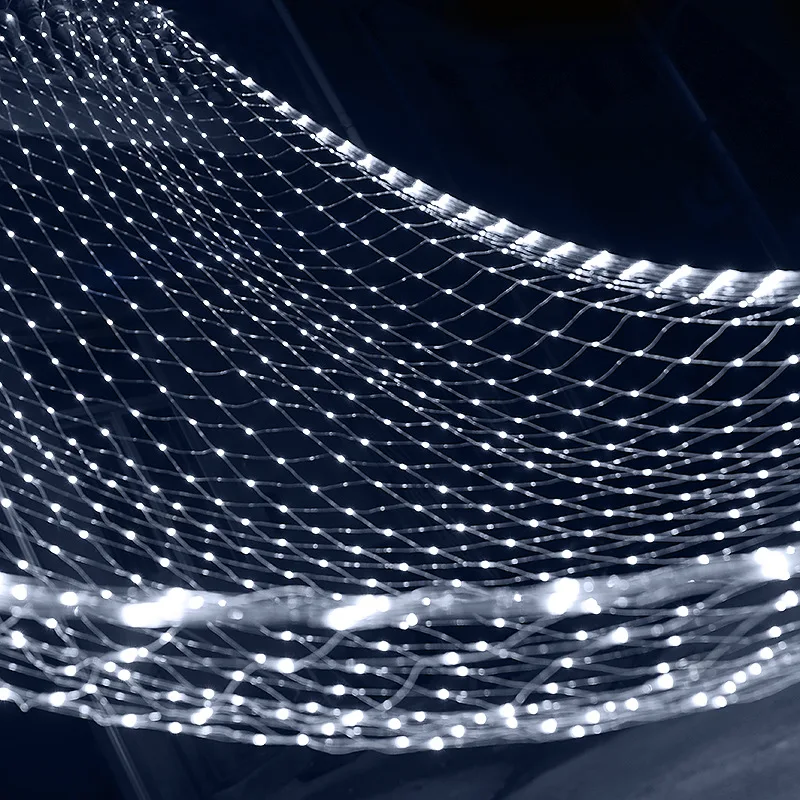 6x4M 3x3M LED Net Mesh Light Christmas Window Curtain String Light Outdoor Fairy Light Garland for Wedding Holiday Decor Lamp