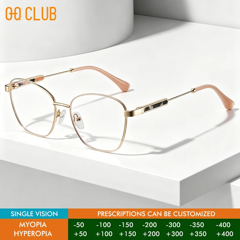 O-Q CLUB Eyeglasses Women's Eyeglass Frame Optical Lenses With Prescription Glasses Eyepieces for Reading Glass for Woman Recipe