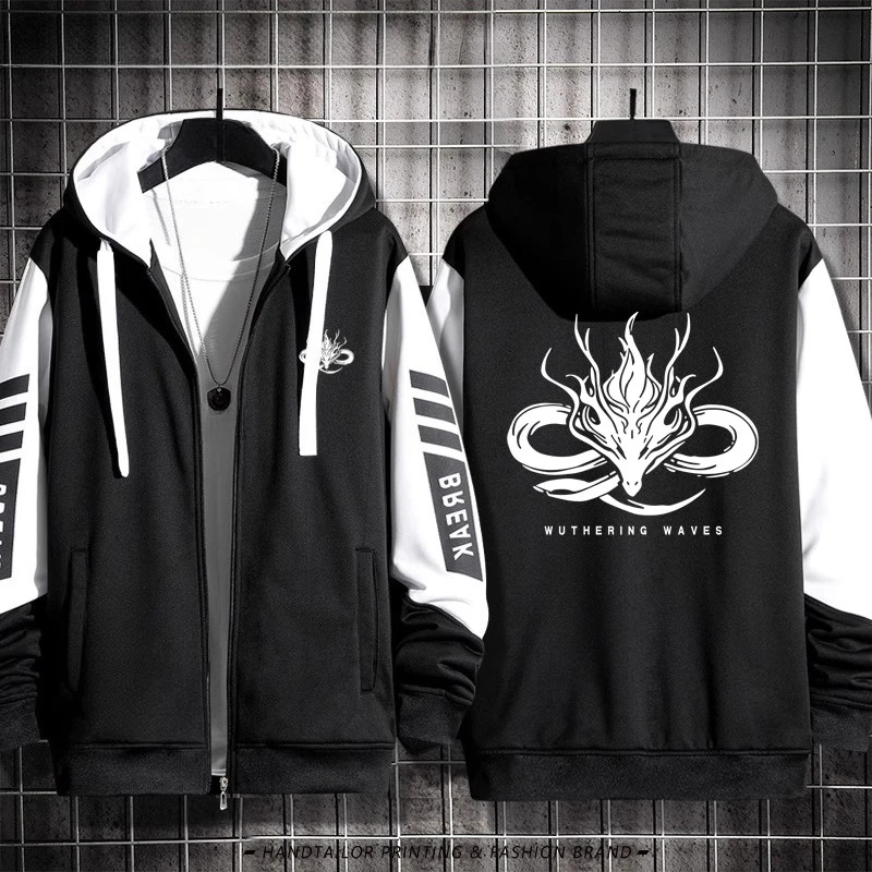 

Hot Game Wuthering Waves Zipper Hoodies Fashion Hip Hop Vintage Zip Up Jacket Pullovers Men Women Casual Long Sleeve Sweatshirts